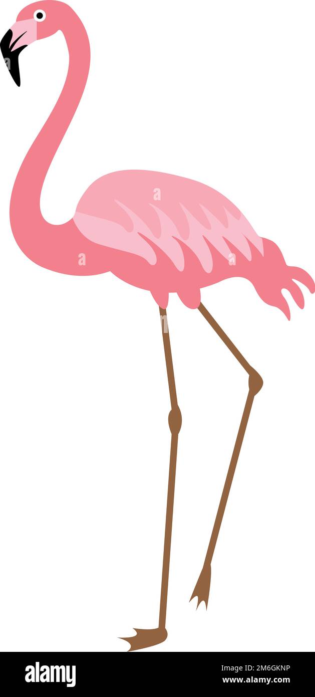 Summer beach bird. Tropical pink flamingo icon Stock Vector Image & Art ...