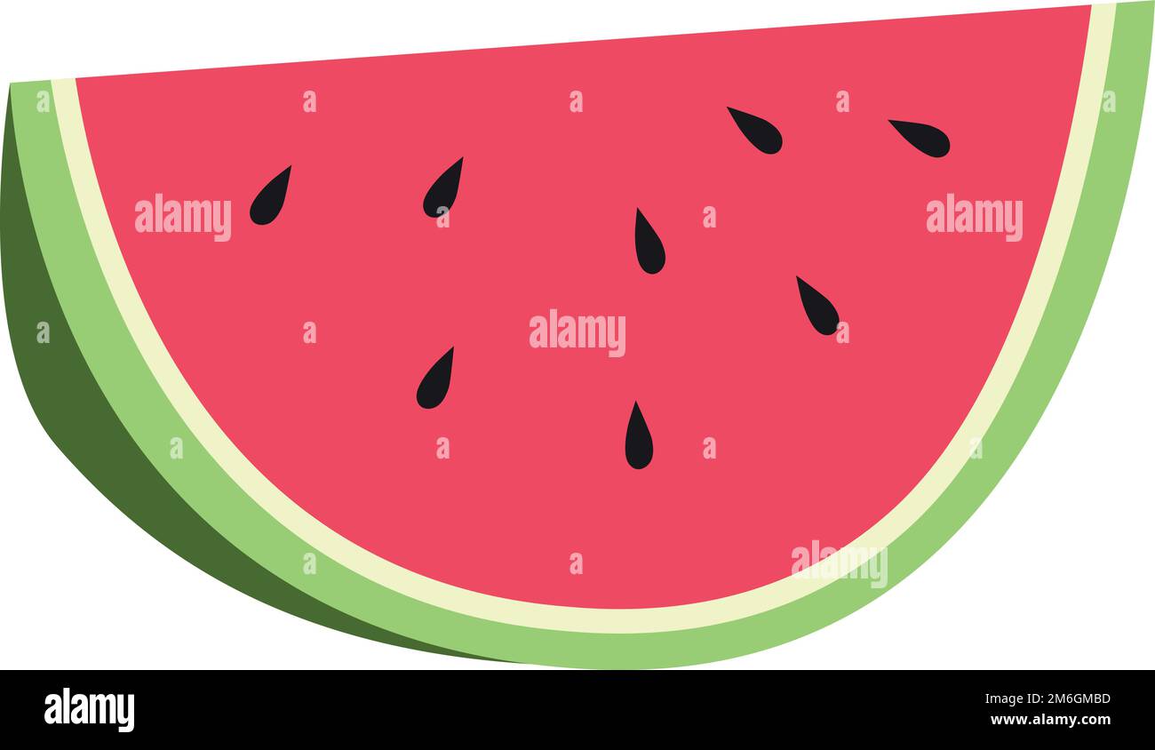 Watermelon slice. Fresh summer symbol. Juicy sweet Stock Vector Image ...
