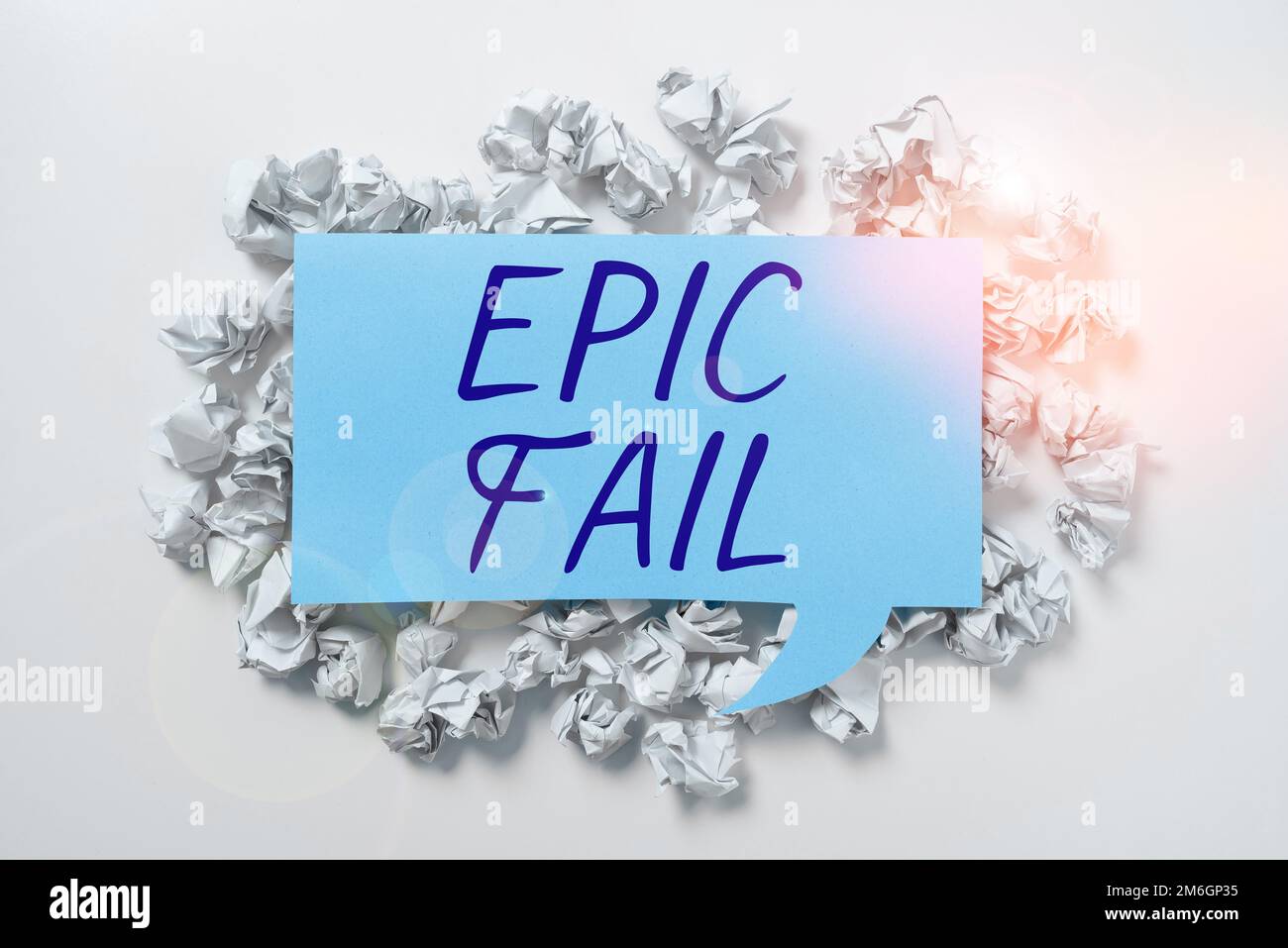 Hand writing sign Epic Fail, Concept meaning a spectacularly embarrassing mistake Humiliating