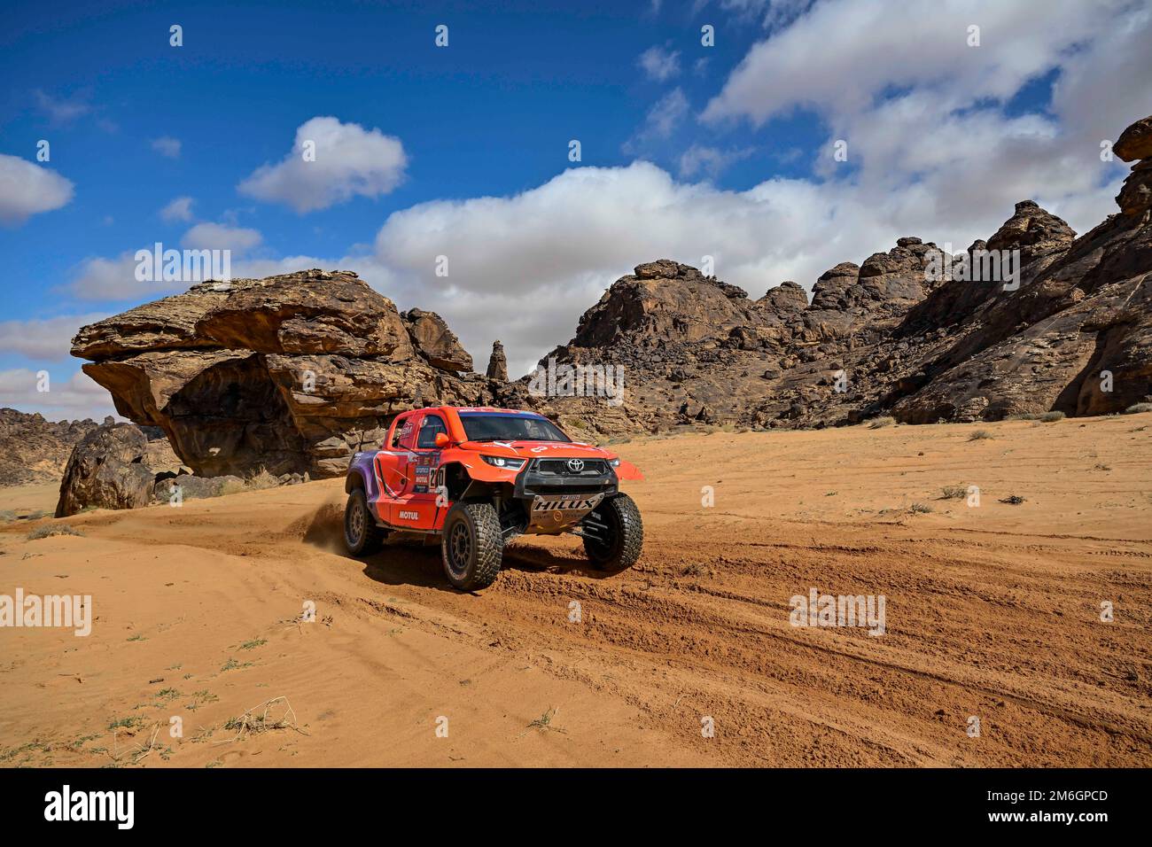 Arabia. 04th Jan, 2023. 230 MORAES Lucas GOTTSCHALK Timo (ger), Overdrive Racing, Toyota Hilux, Auto, action during the Stage 4 of the Dakar 2023 around Haïl, on January 4th, 2023