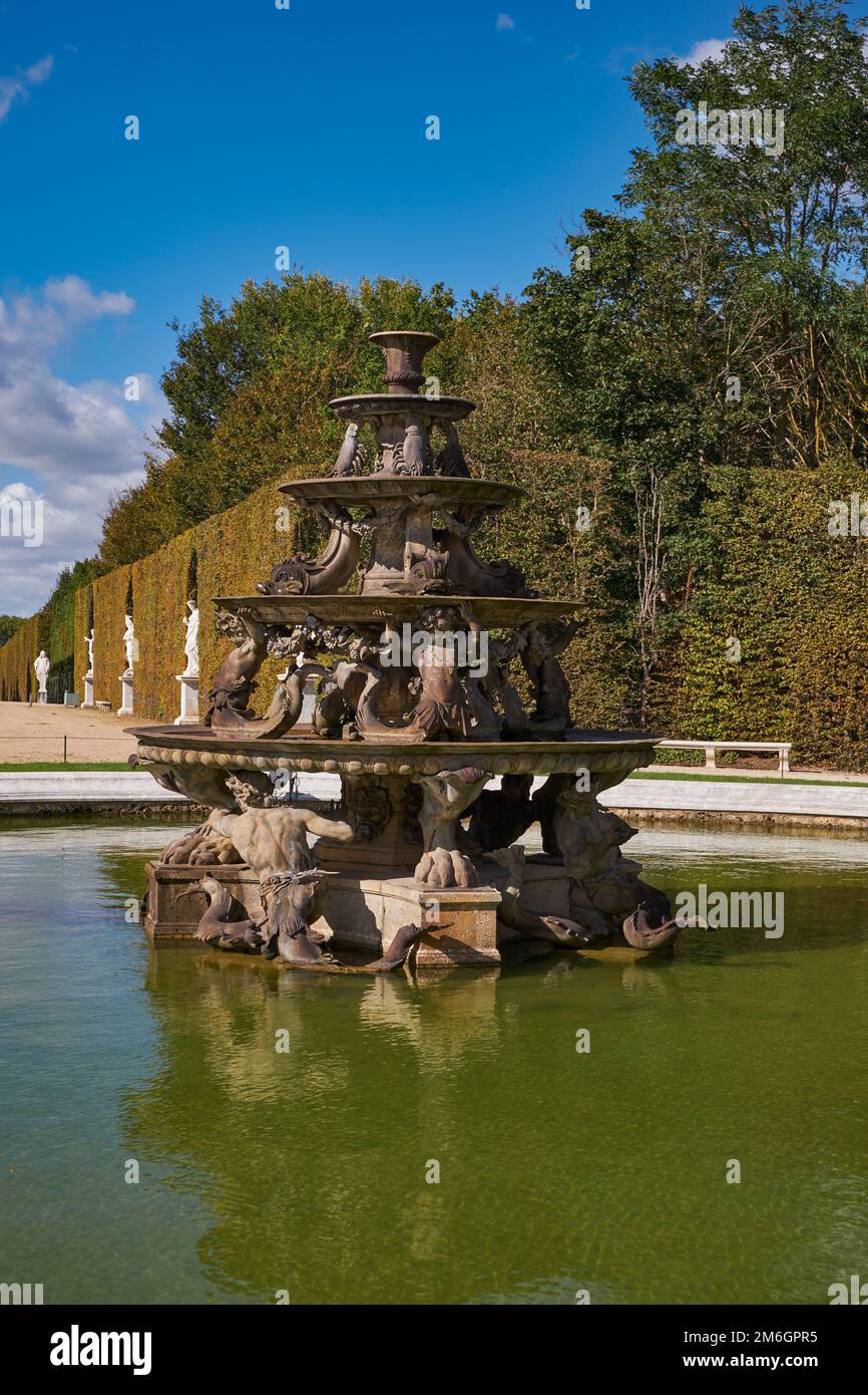 Gardens of the Versailles Palace (Chateau de Versailles) near Paris