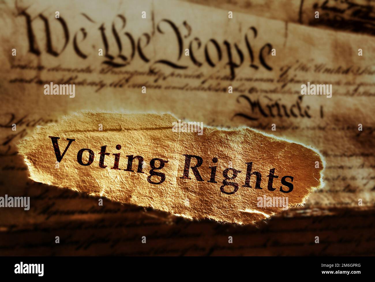 Voting Rights and the US Constitution Stock Photo