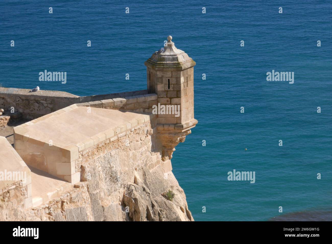 Castillo de Santa BÃ¡rbara in Alicante Stock Photo