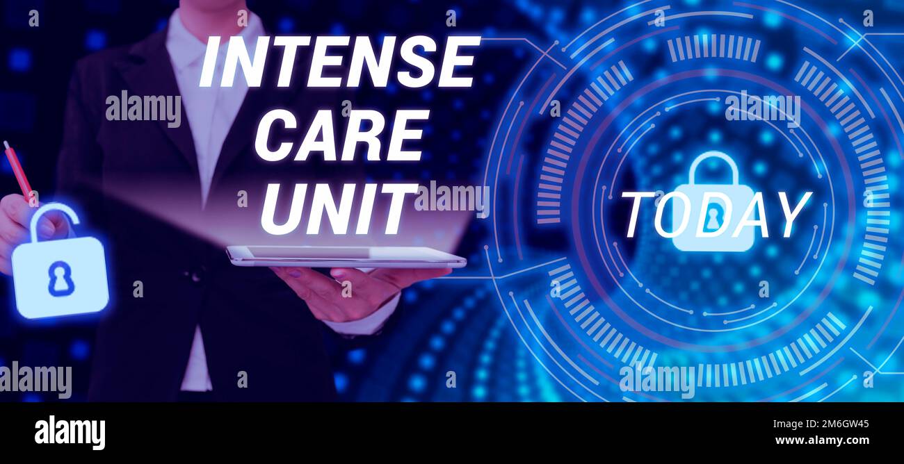 Conceptual caption Intense Care Unit. Concept meaning a unit in a