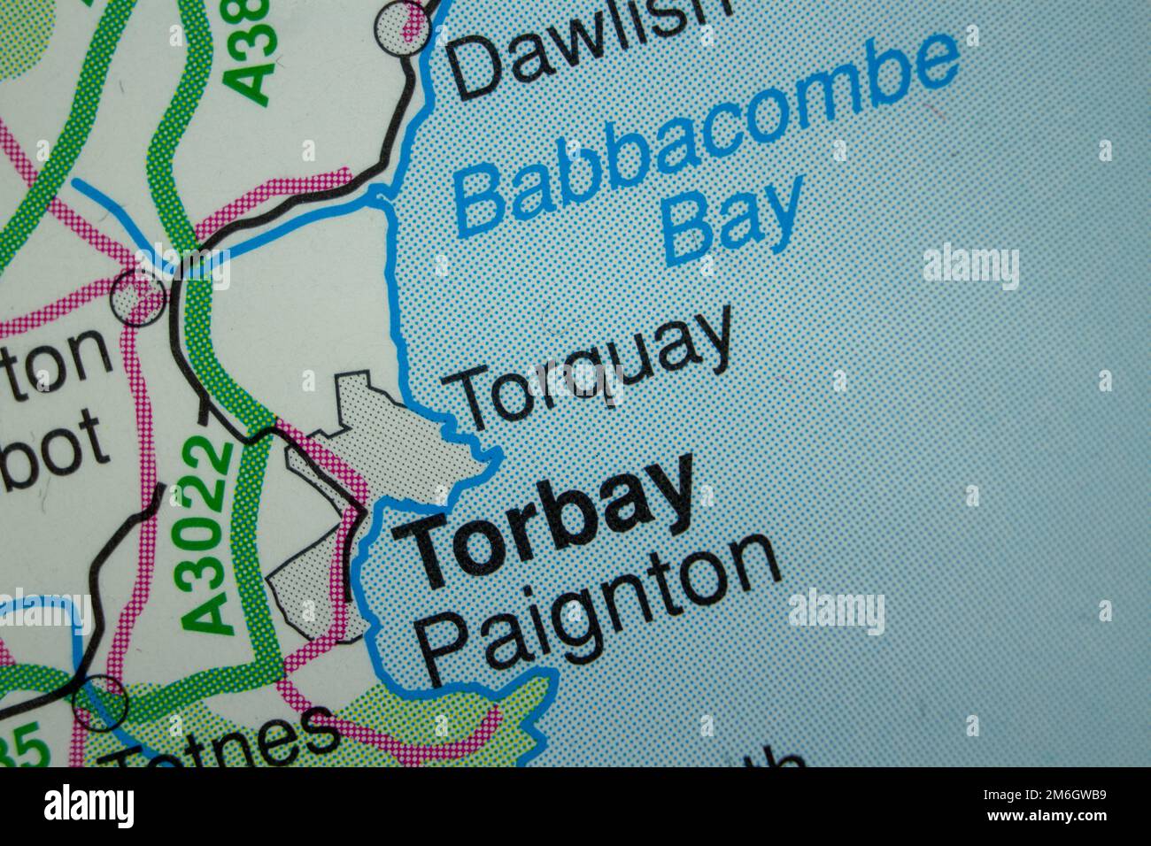 Torquay, United Kingdom atlas map town name Stock Photo Alamy
