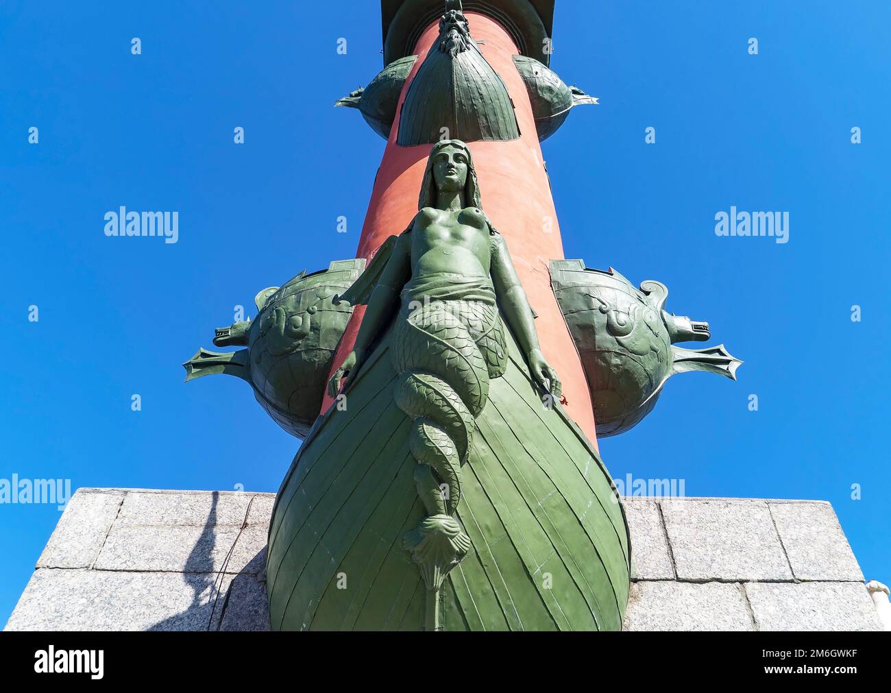 A fragment of the Rostral column . The arrow of Vasilievsky Island ...
