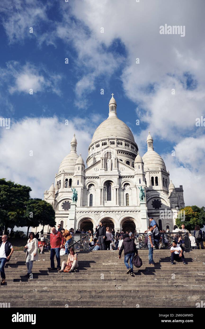 The Basilica of the Sacred Heart of Paris Stock Photo