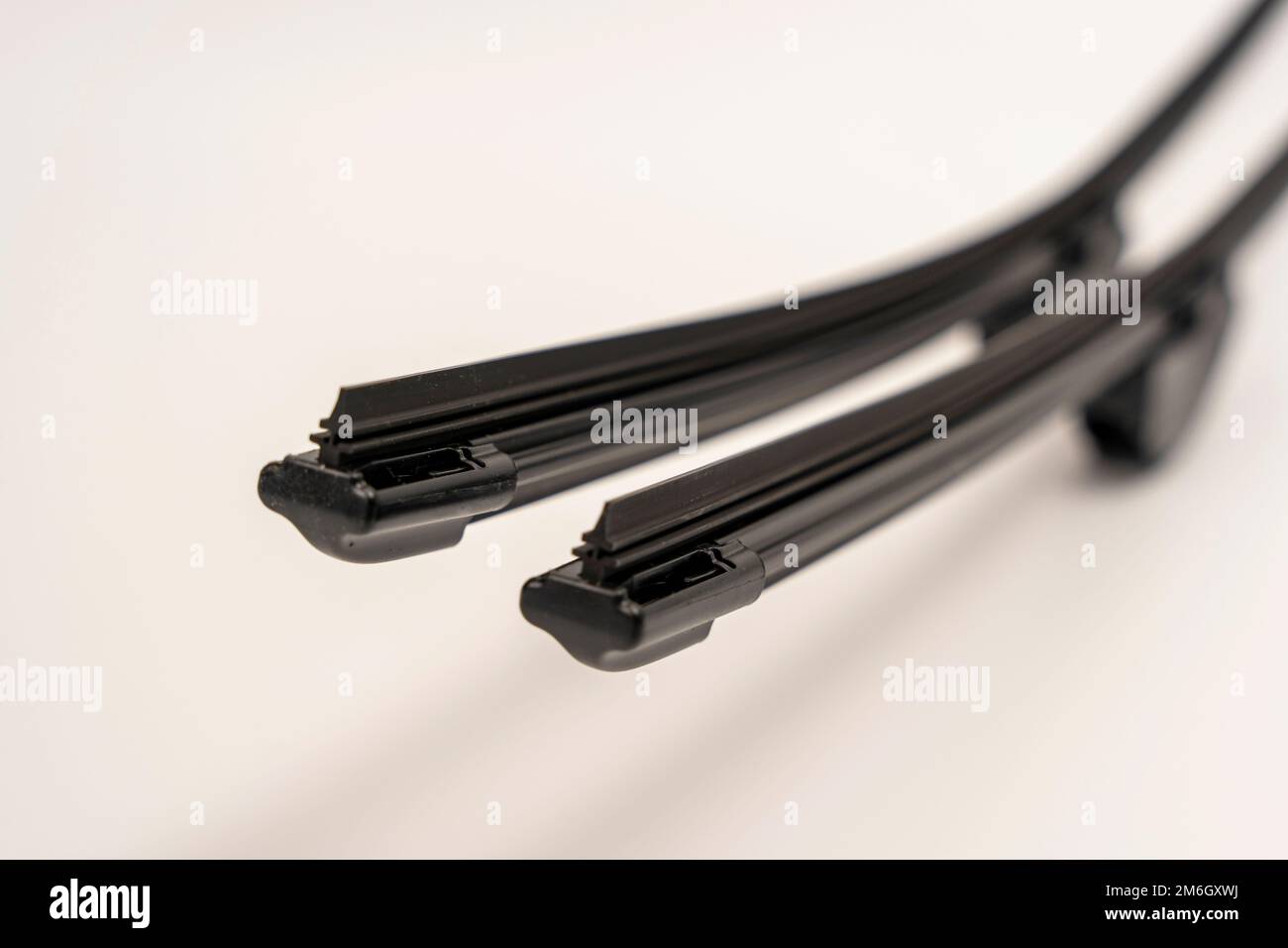 frameless car wiper blades on a white background Stock Photo Alamy