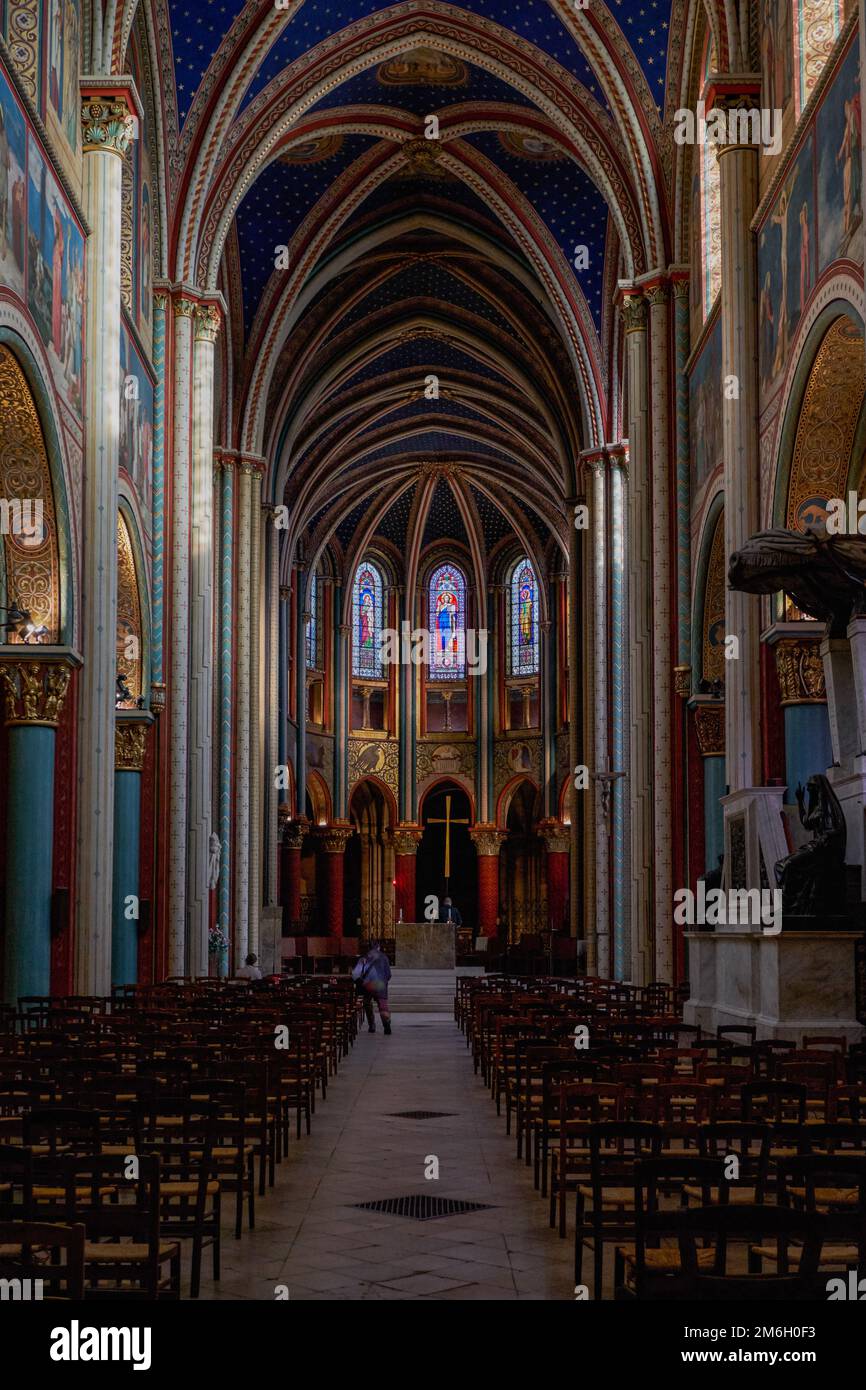 Interior of the Saint Germain des Prés Church in Paris, France Stock ...