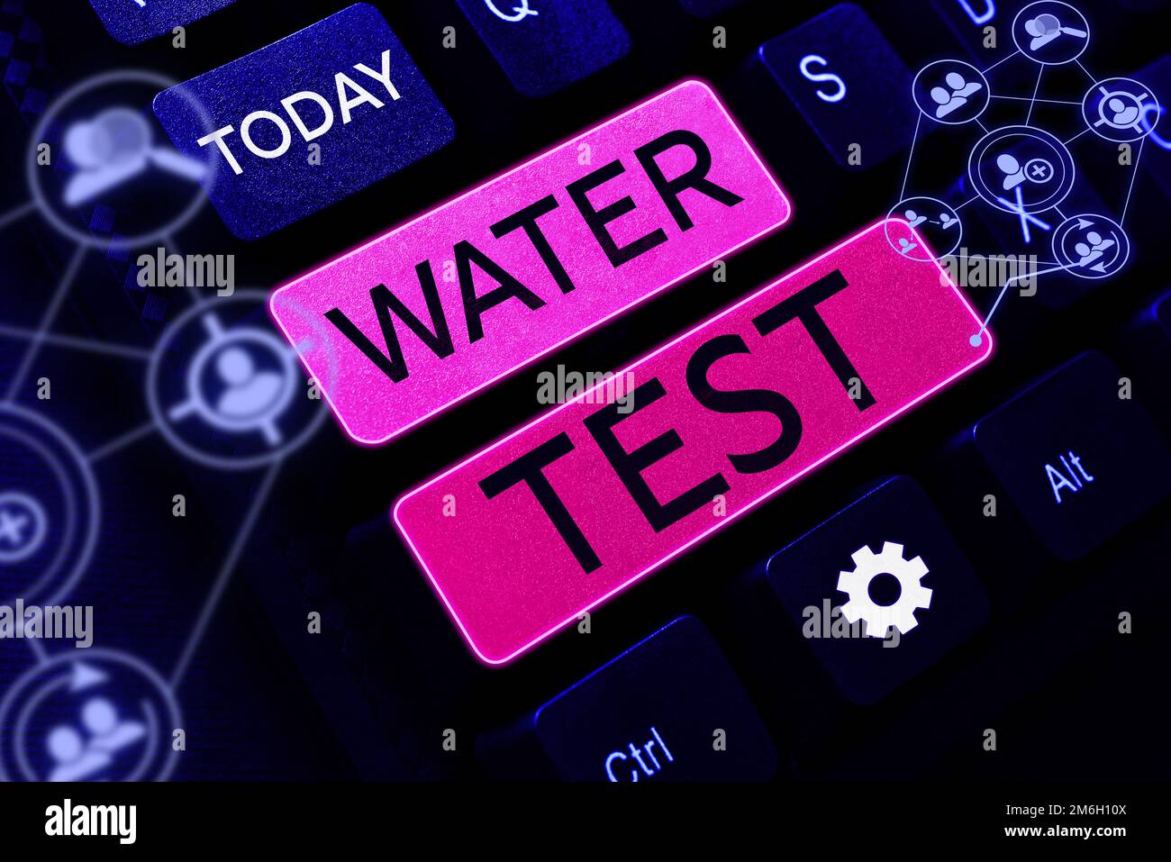 Text caption presenting Water Test. Internet Concept Sampling of ...