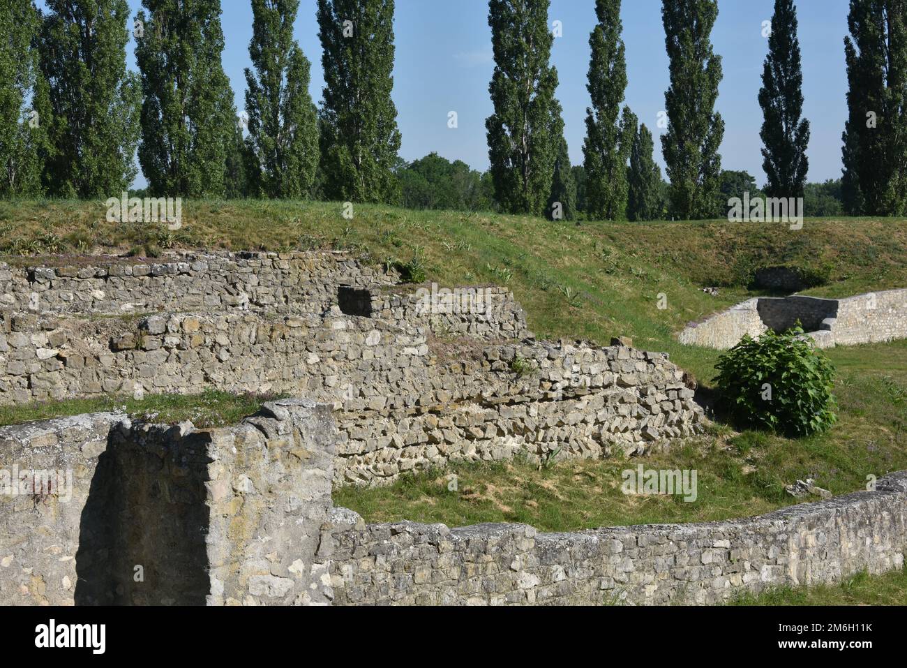 Amphitheatre of civil city carnuntum Austria Stock Photo