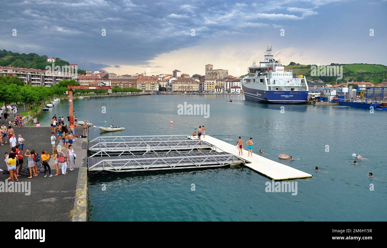 Zumaia port, Basque Country - Spain Stock Photo