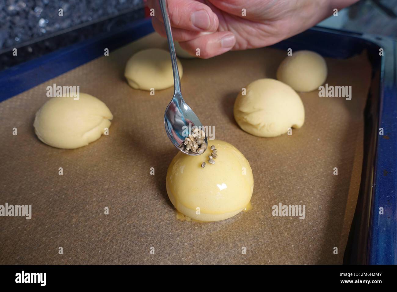 Swabian cuisine, preparation steam noodle burger, hearty, salty, yeast