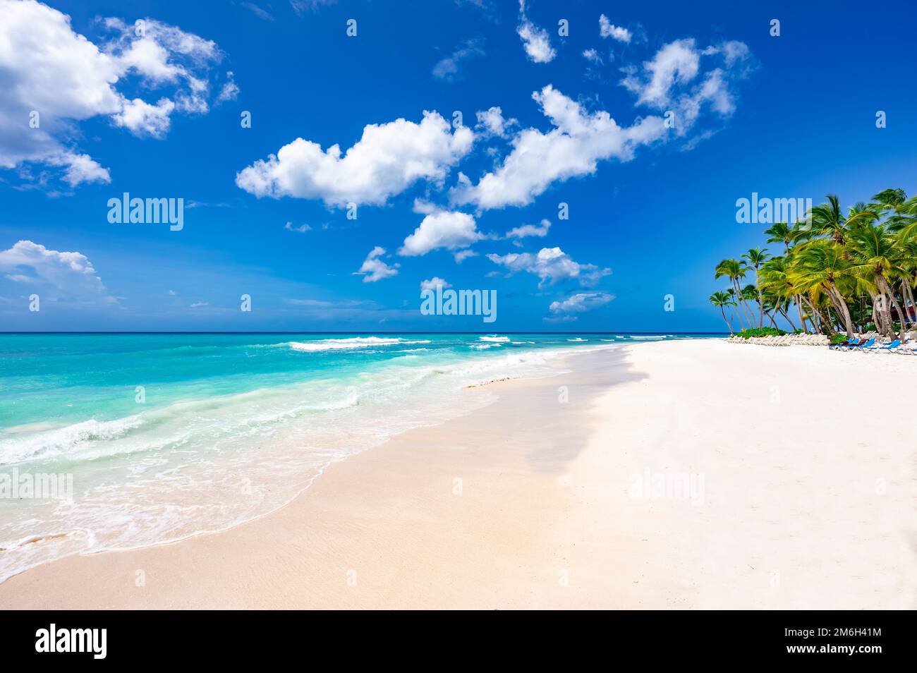 Magical paradise beach of the Caribbean sea Stock Photo
