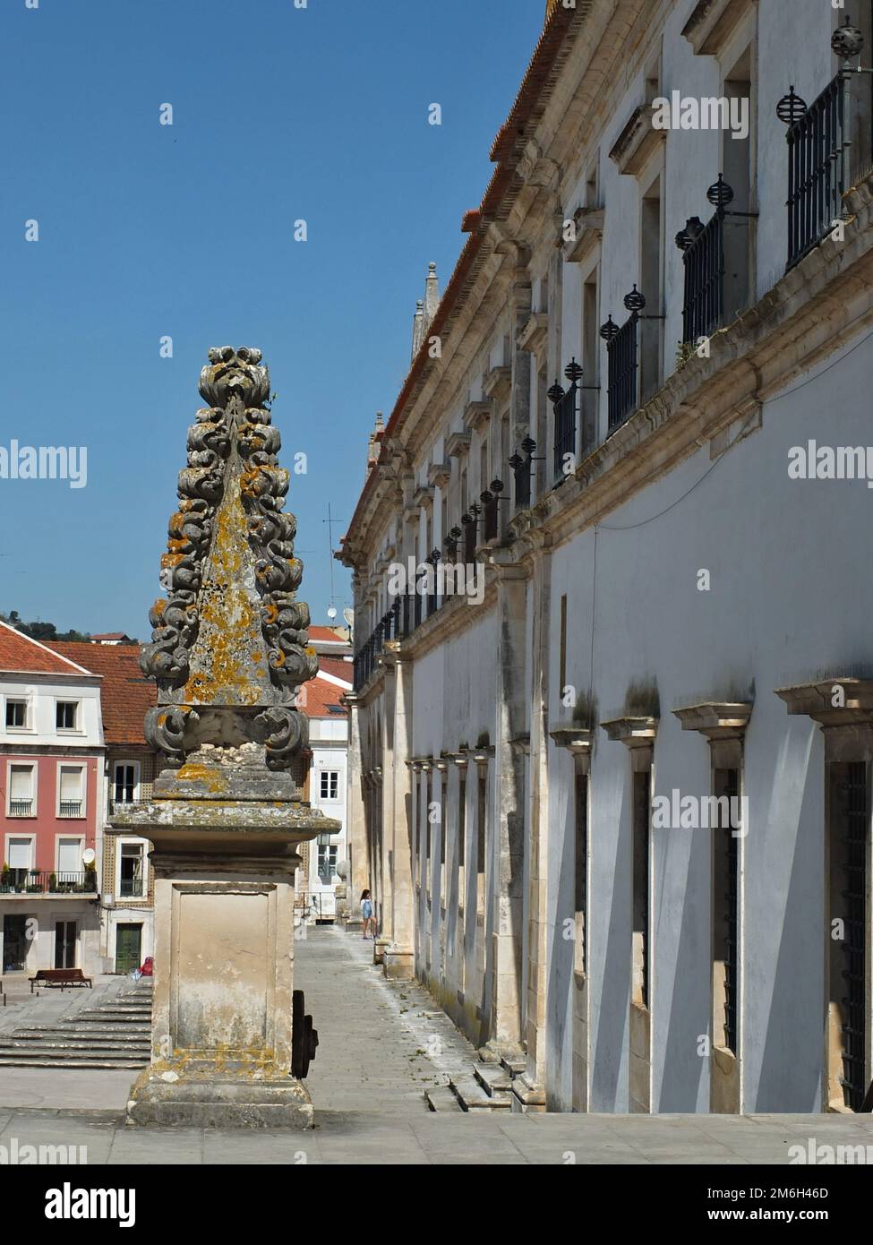 Exterior facade of the historic monastery of AlcobaÃ§a, Centro - Portugal Stock Photo