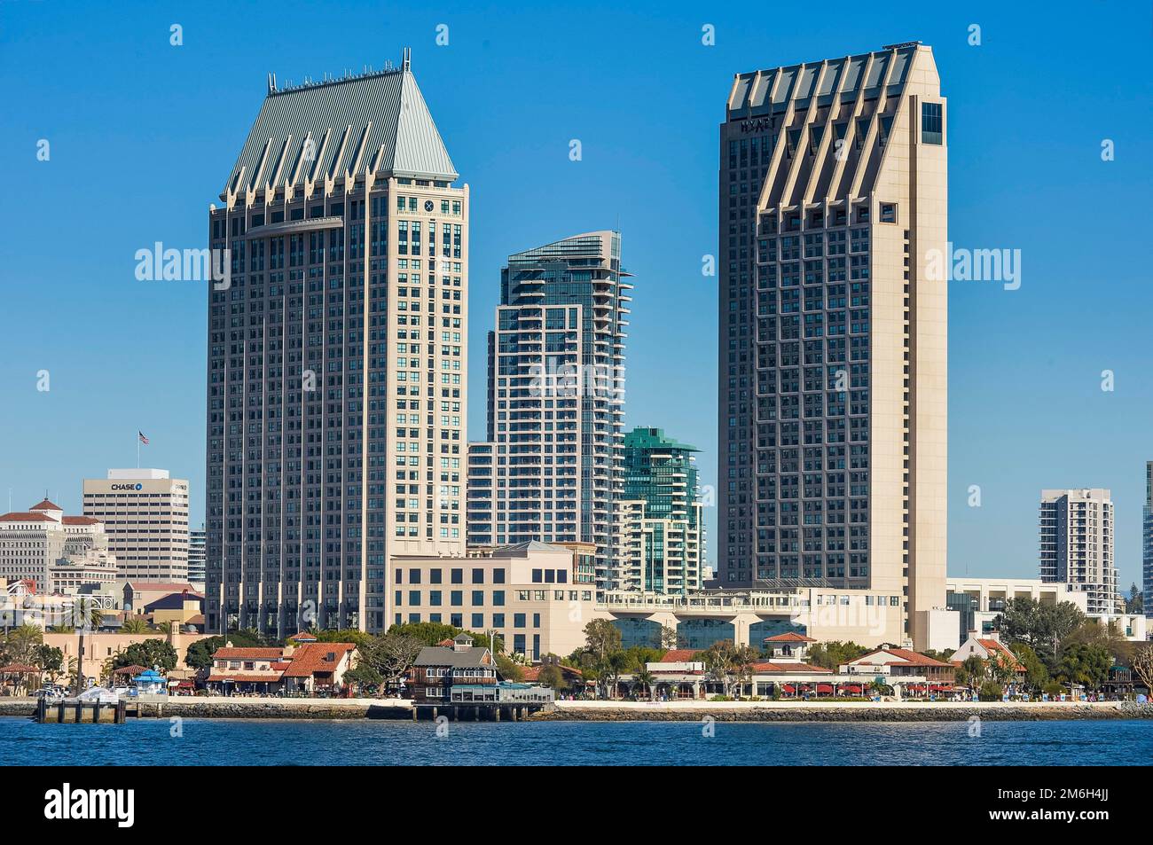 Skyline of San Diego, California, USA Stock Photo