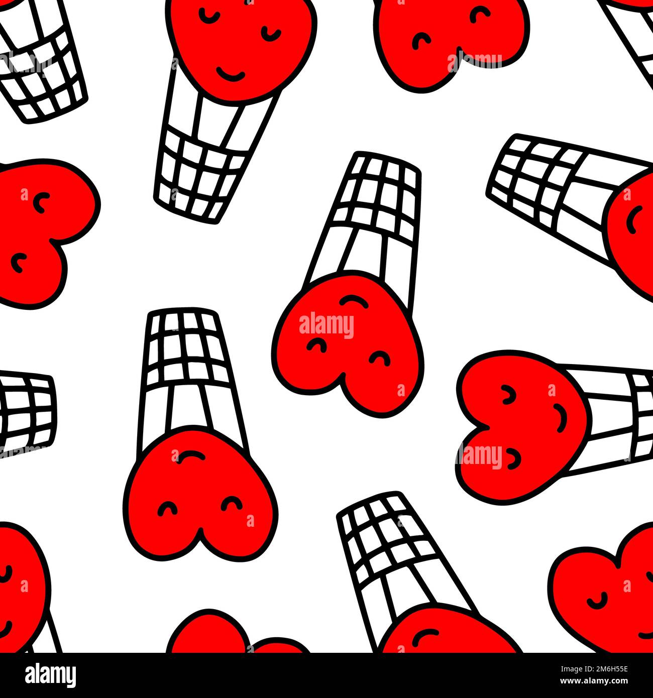 Seamless pattern with heart-shaped balloons. vector illustration Stock ...