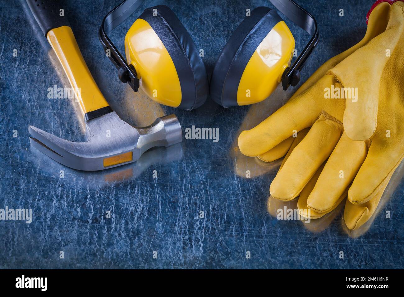 Noise insulation safety headphones claw hammer and leather protective