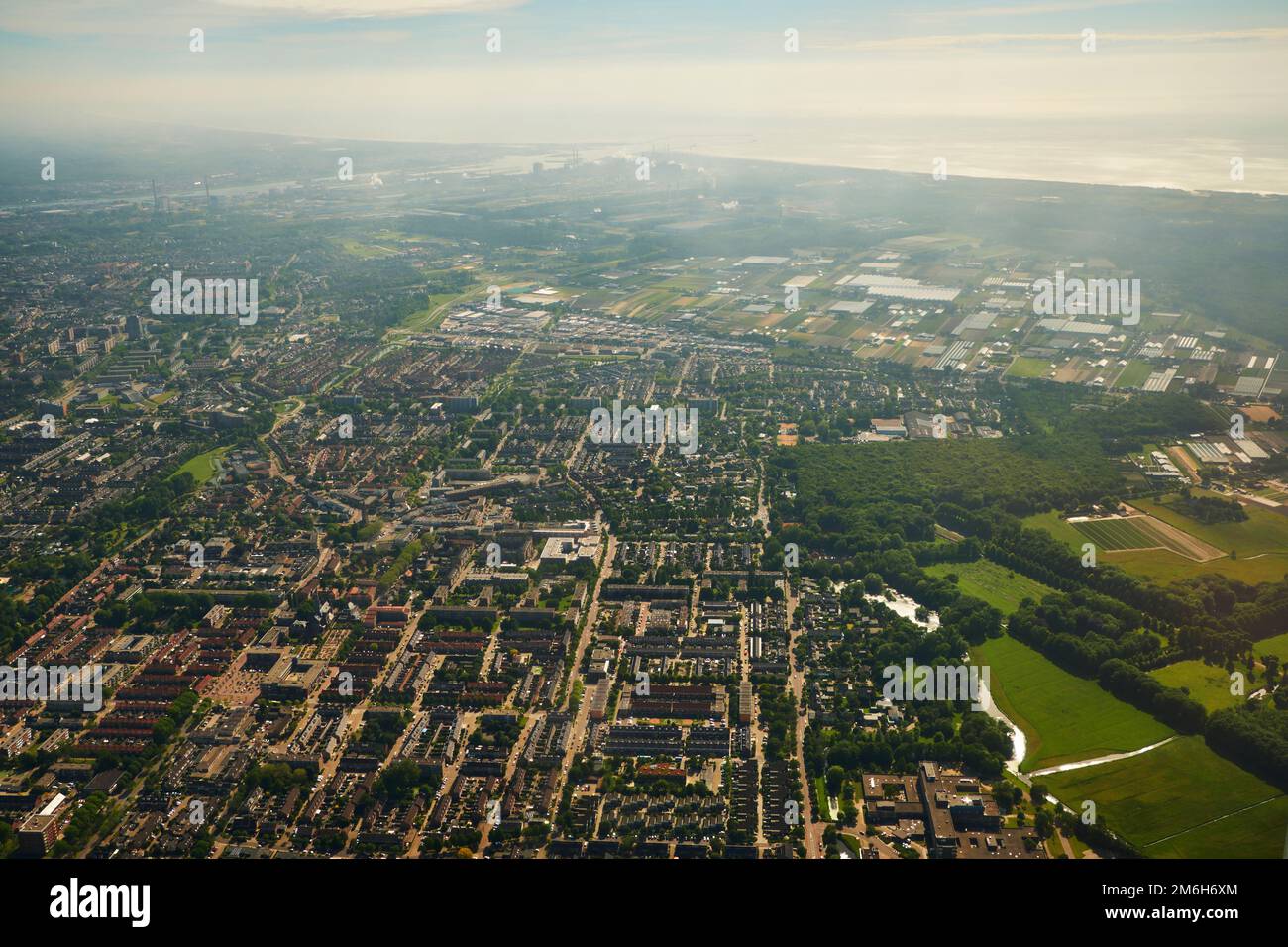 An aerial view of the Netherlands coast near Schipol airport Stock ...