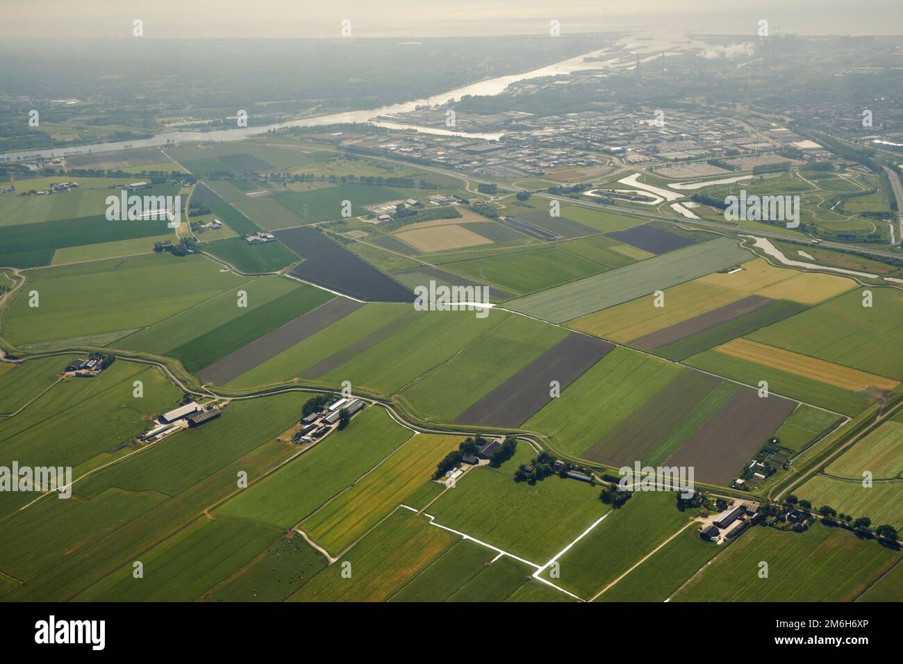 An aerial view of the Netherlands coast near Schipol airport Stock ...