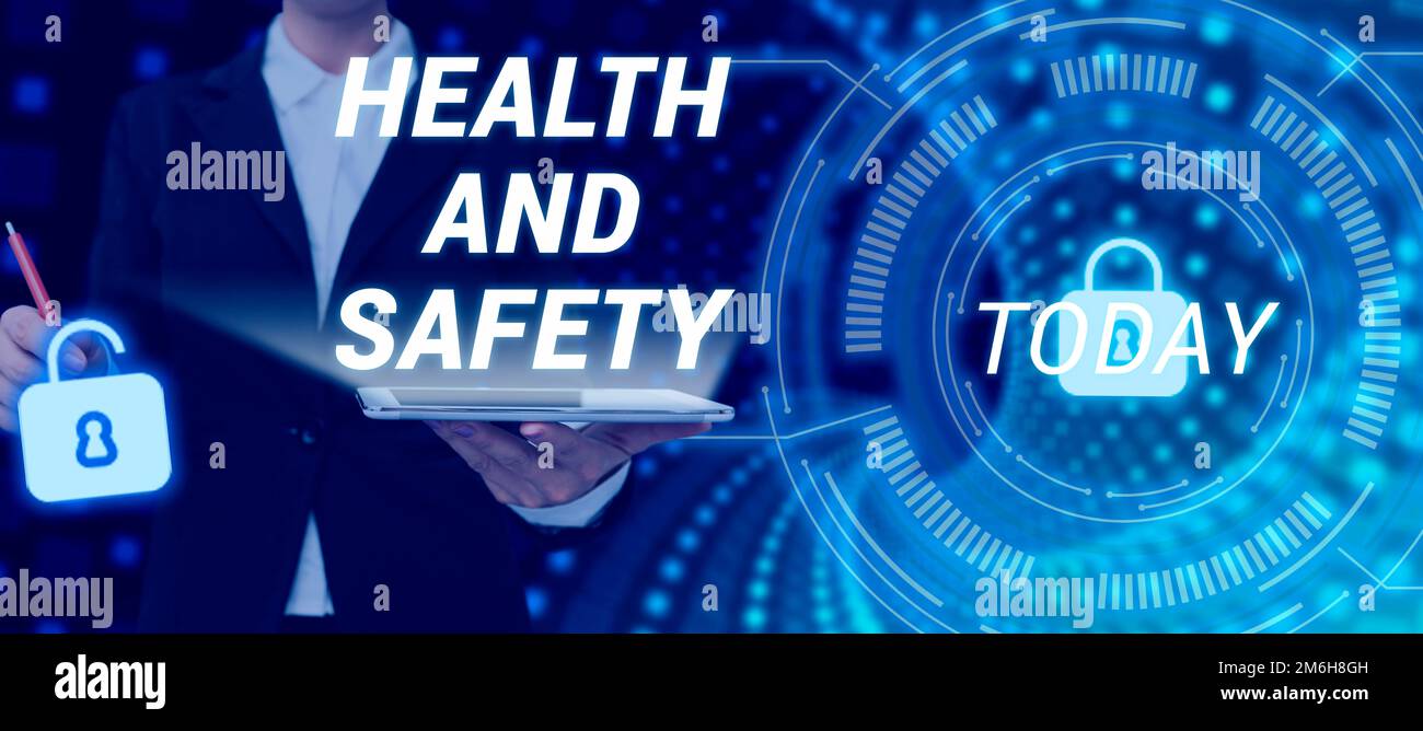 Inspiration showing sign Health And Safety. Business idea Taking the