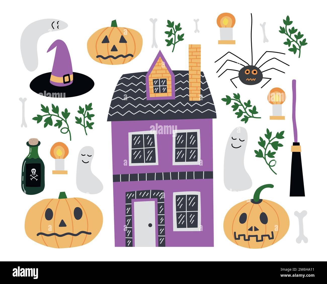 Vector Halloween set Stock Vector Image & Art - Alamy
