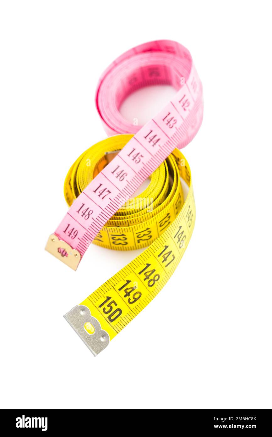 https://c8.alamy.com/comp/2M6HC8K/yellow-and-red-measure-tapes-2M6HC8K.jpg