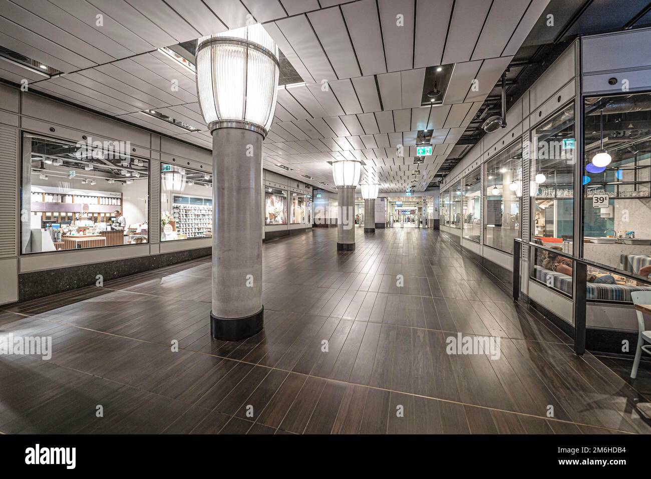 Station subway at night, Amsterdam, Netherlands Stock Photo