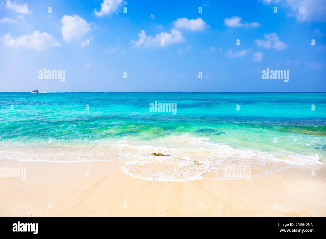 Magical paradise beach of the Caribbean sea Stock Photo