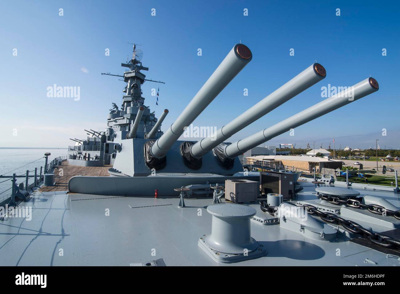 Warship USS Alabama, in the USS Alabama Battleship Memorial Park ...