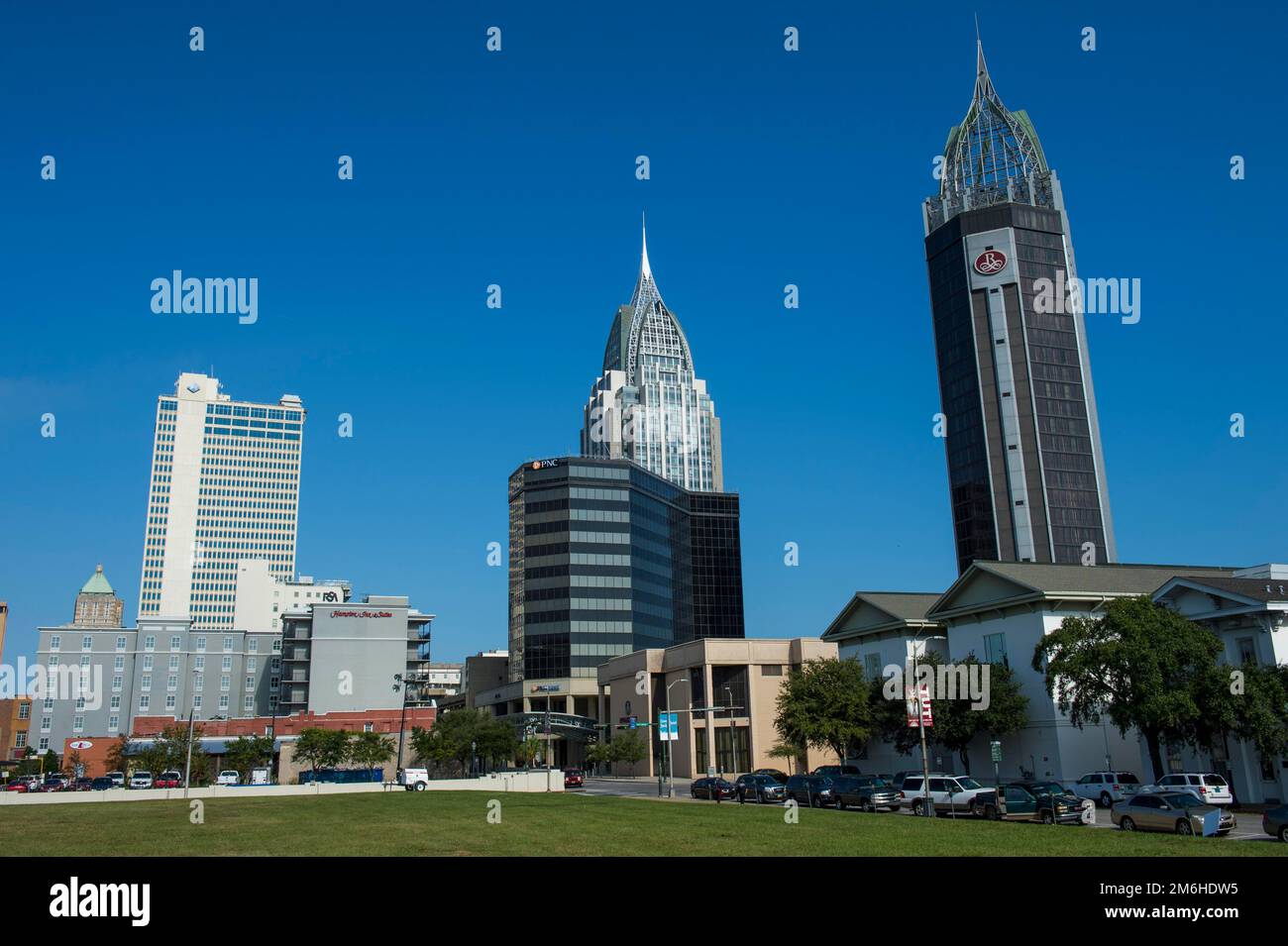 Skyline of downtown Mobile, Alabama, USA Stock Photo Alamy