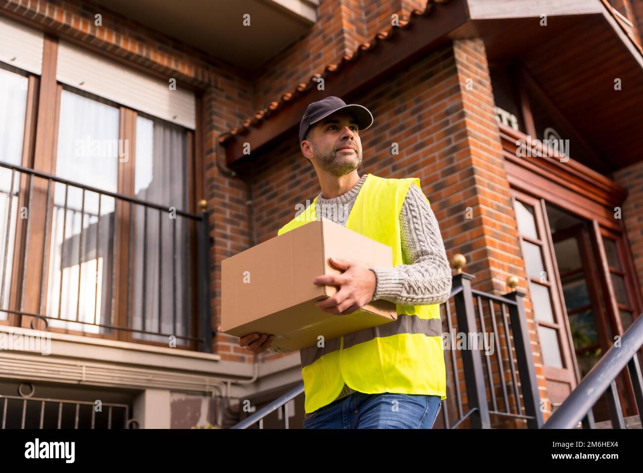 Package delivery man for an online store, delivery logistics company
