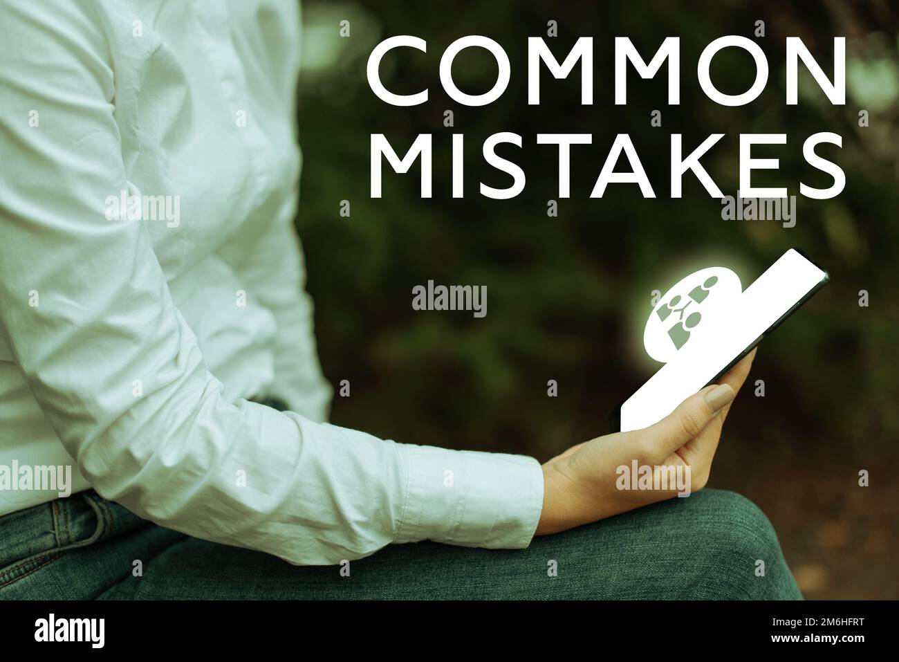 Mistake Text Writing displaying text Common Mistakes. Word for actions that are ...