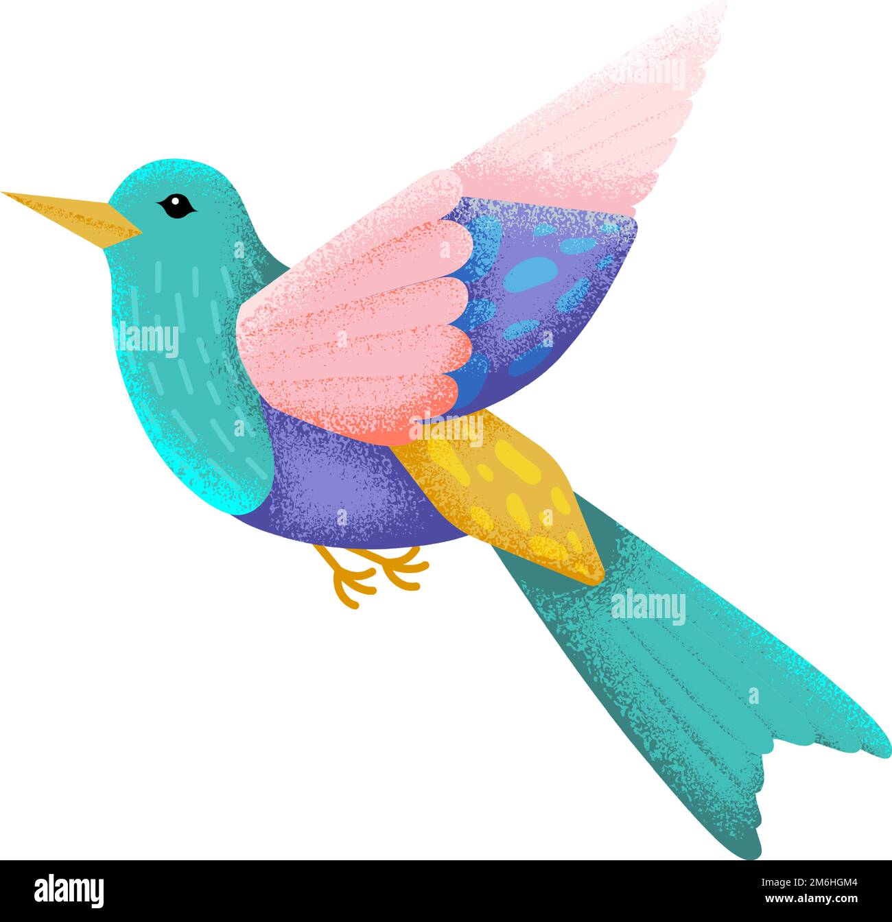 Flying humminbird icon. Color textured feathers animal Stock Vector ...
