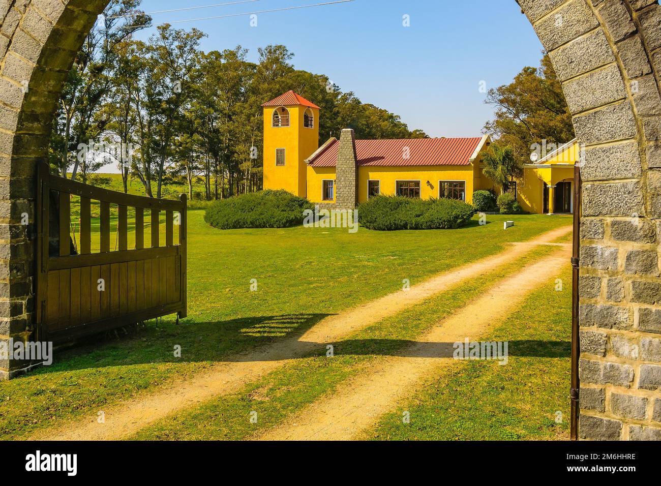 Del Palacio Grooto Entrance, Flores, Uruguay Stock Photo