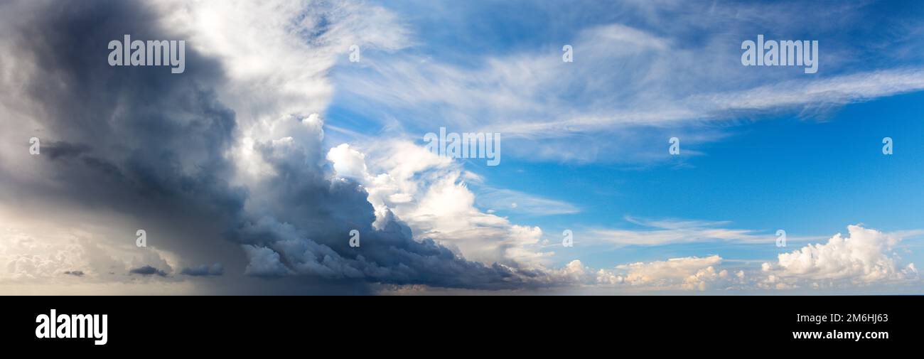 Panorama of the sky with clouds Stock Photo - Alamy