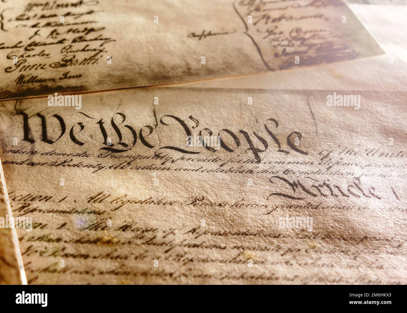 The United States Constitution, with We The People text and signatures