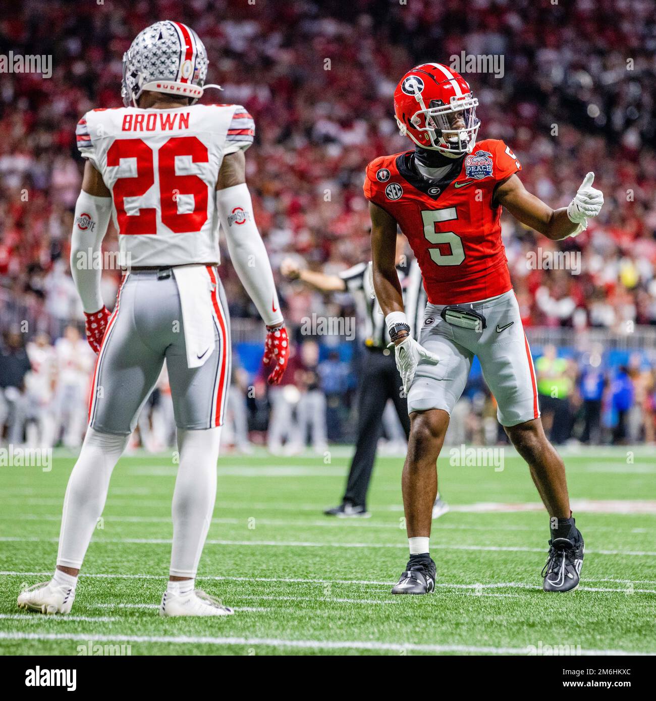 Atlanta, GA, USA. 1st Jan, 2023. Georgia Bulldogs wide receiver Adonai ...