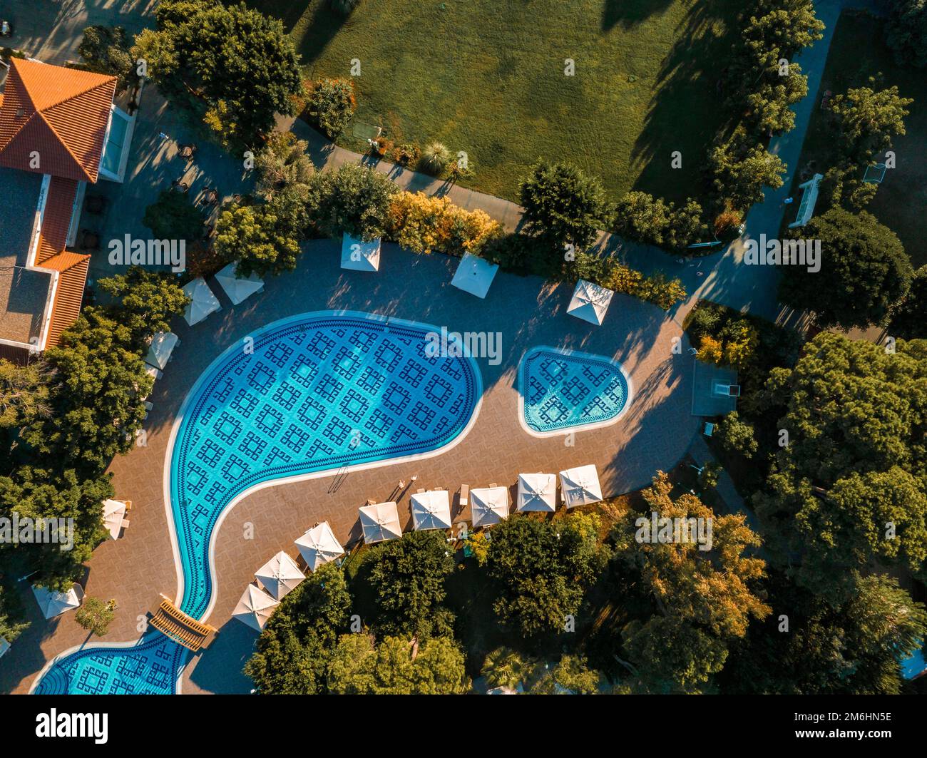 Large 3d Rendering White Swimming Pool Stock Illustration 1319235563