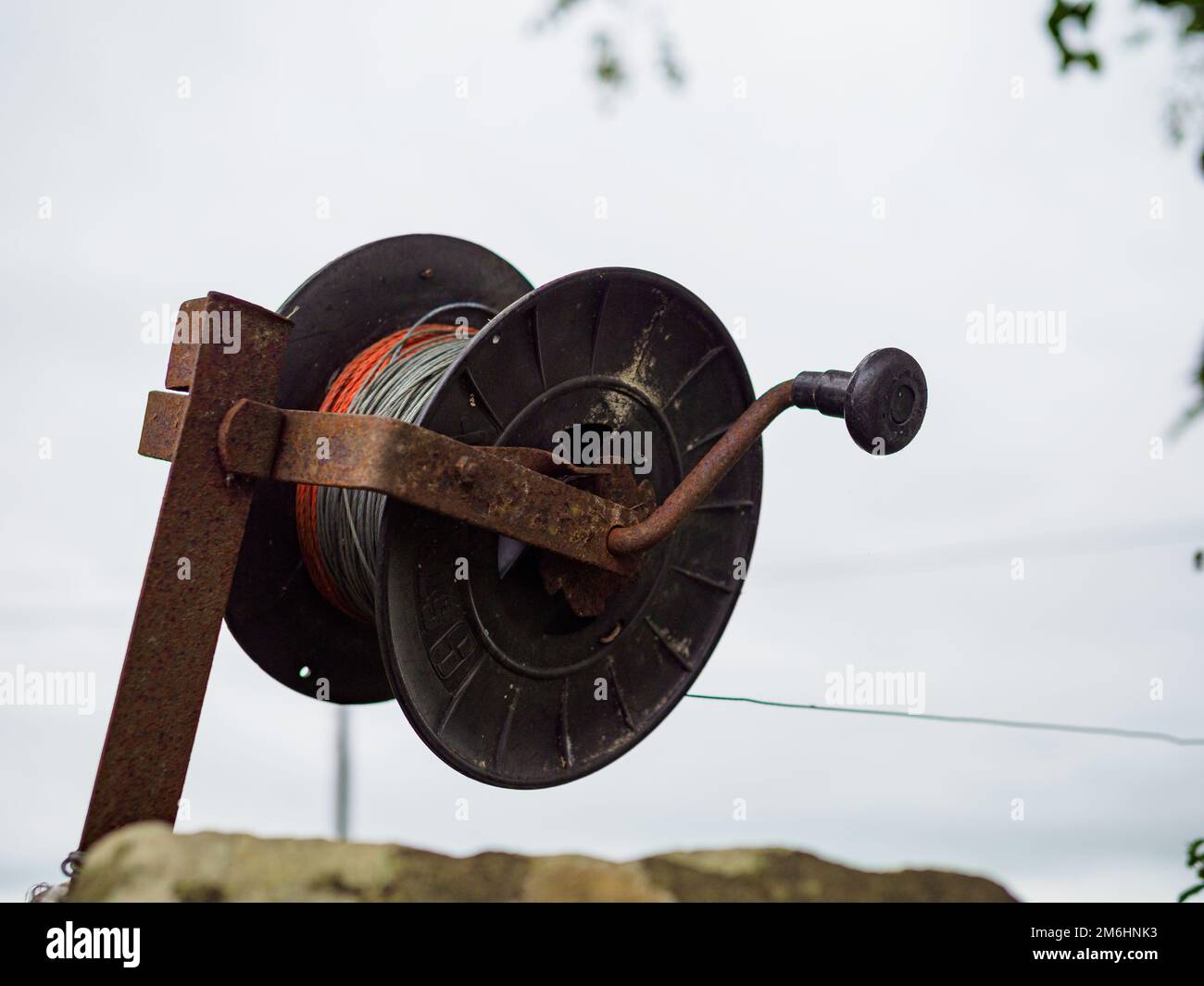 A close-up shot of an old rustic farm fence Stock Photo - Alamy