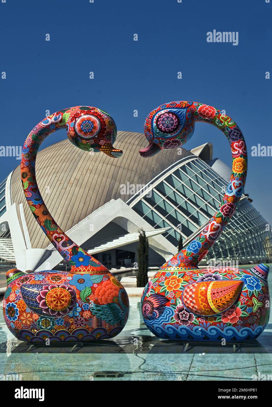 Colorful modern art in the Ciudad de les Arts in Valencia - Spain Stock Photo