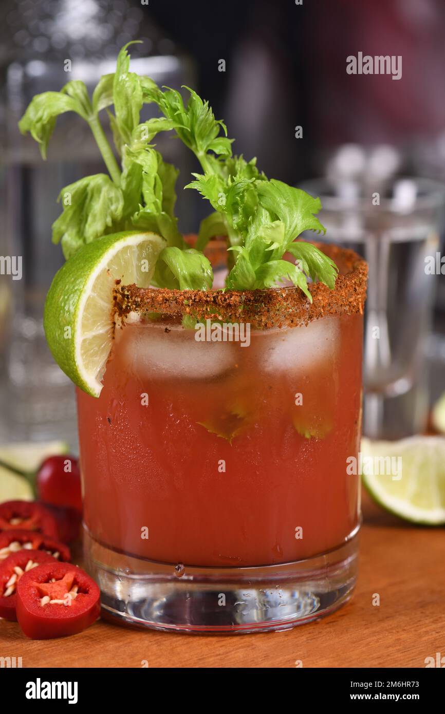 Michelada the Mexican Bloody Mary Stock Photo - Alamy