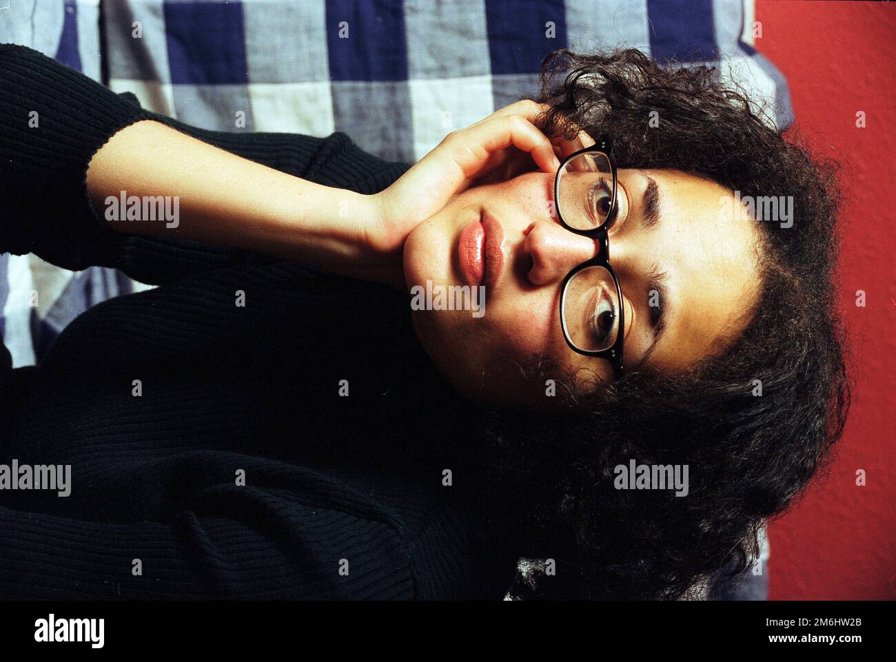 Zadie Smith, photographed at home in West London, aged 24, before the