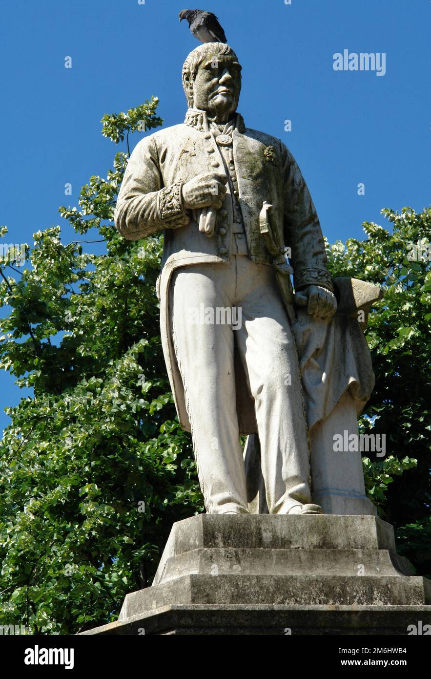 Statue in Sao Bento Park of Santo Tirso, Norte - Portugal Stock Photo