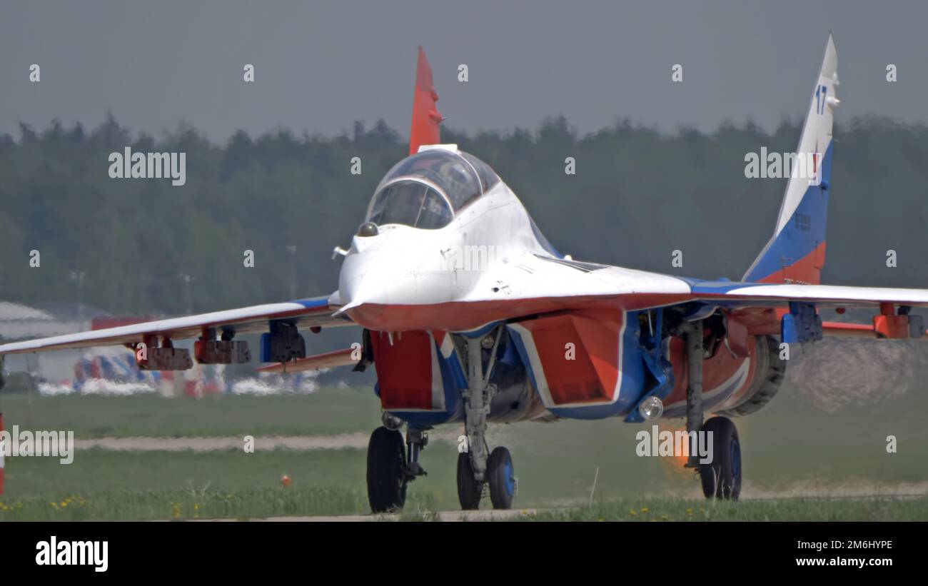 Moscow Russia Zhukovsky Airfield 31 August 2019: aerobatic team swifts ...
