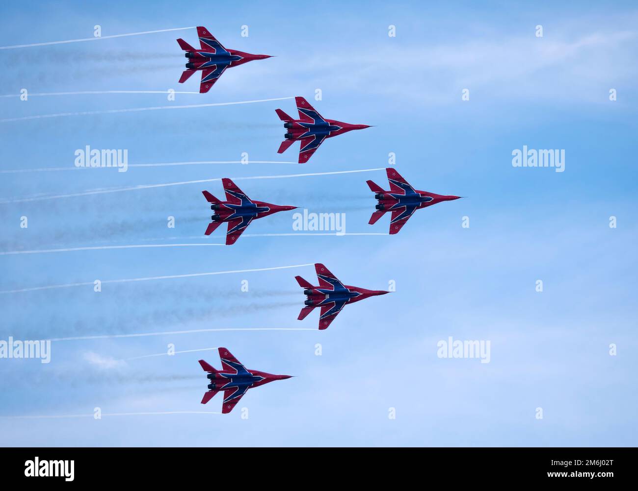 Moscow Russia Zhukovsky Airfield 31 August 2019: aerobatic team swifts ...