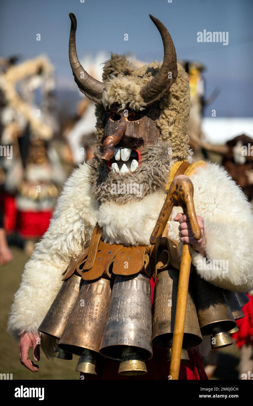 Masquerade festival in Elin Pelin, Bulgaria Stock Photo