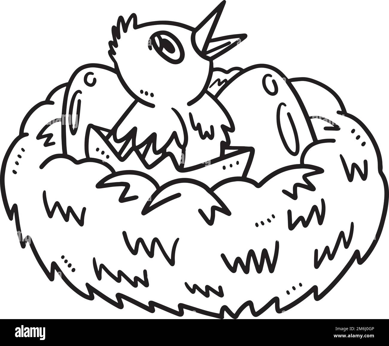 Baby Bird Isolated Coloring Page for Kids Stock Vector Image & Art - Alamy
