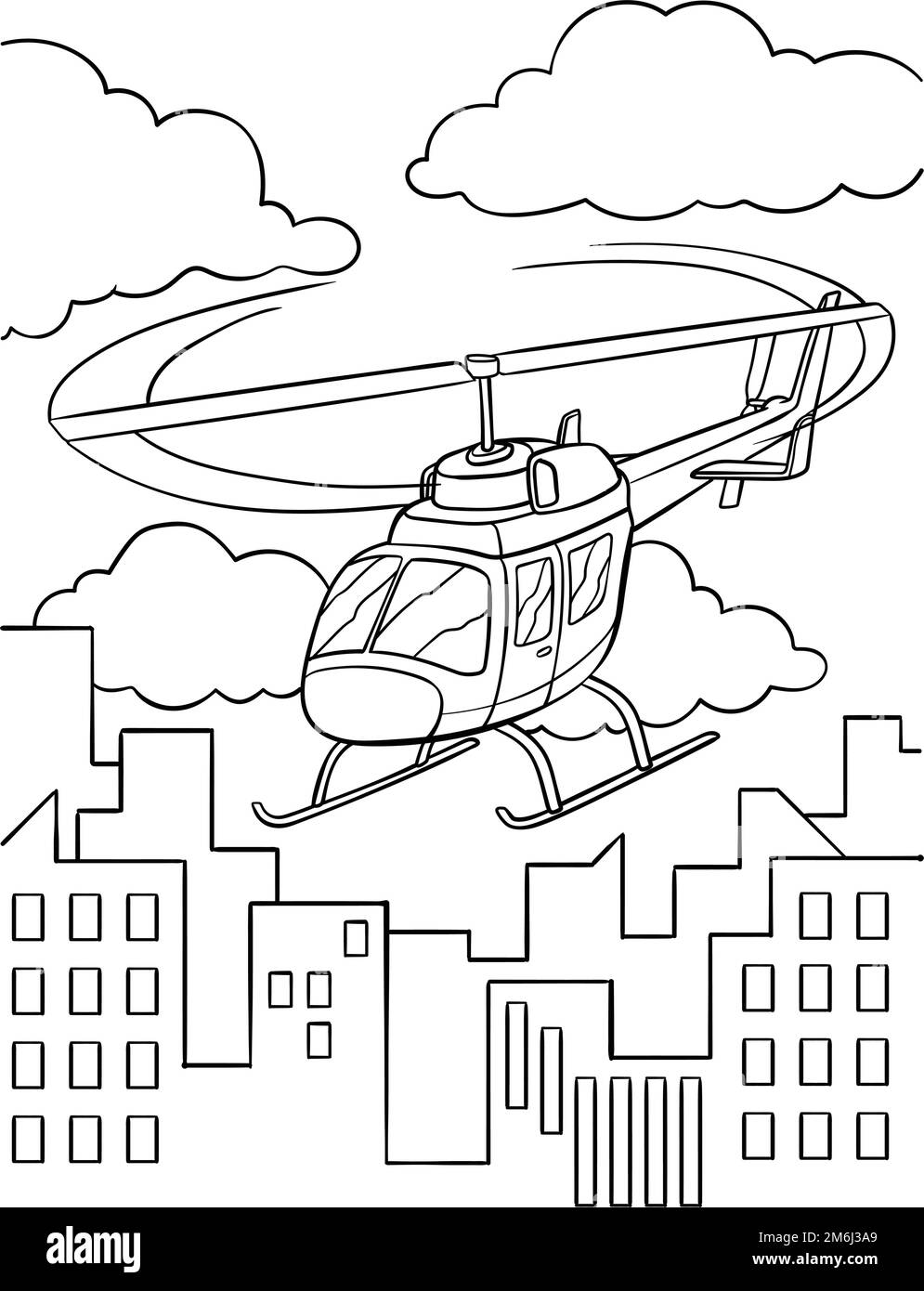Police Helicopter Coloring Pages