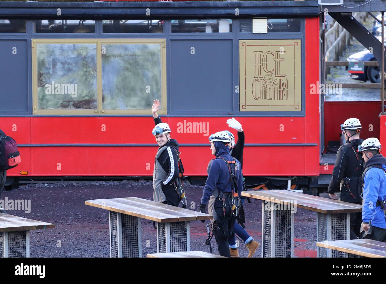 Zip world Penrhyn quarry Bethesda Wales is the fastest zip wire in the uk and nearly the longest